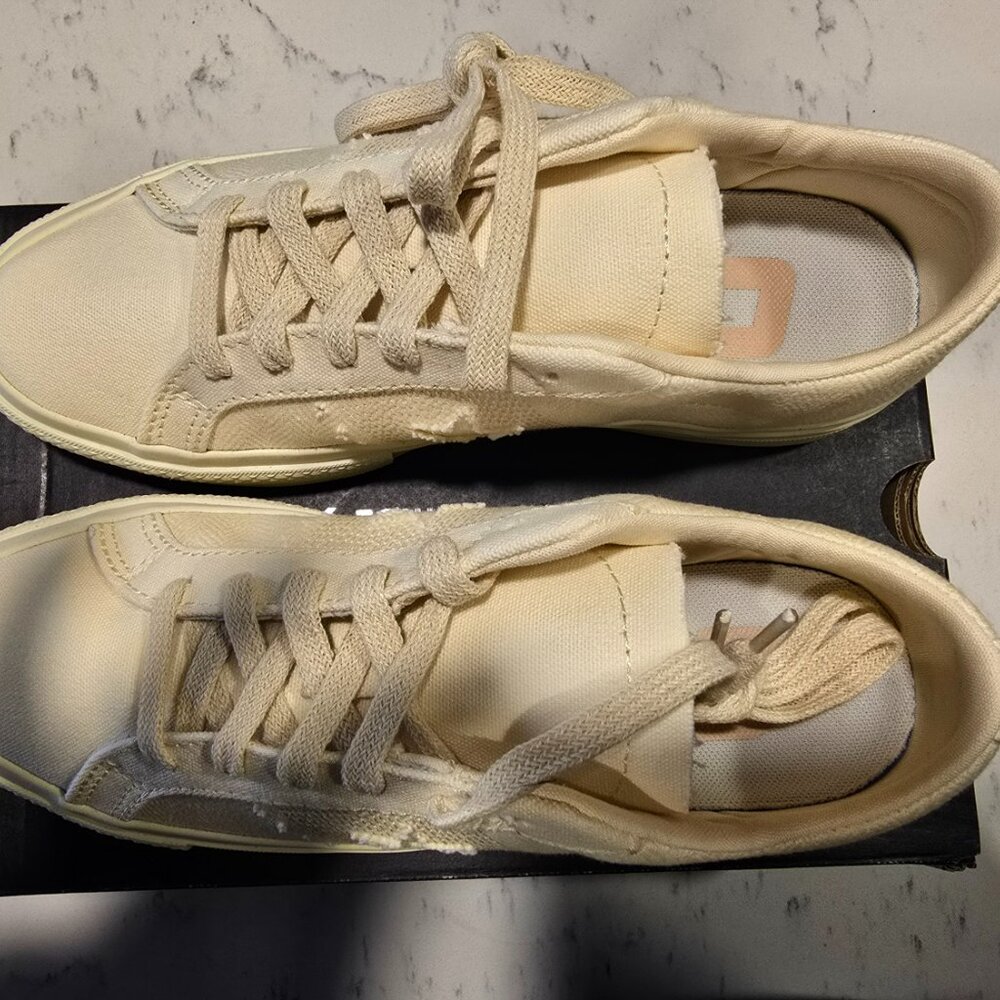 Converse One Star Pro OX Vintage Low Sneakers Herringbone Beige Women's 7 NEW - Picture 5 of 9